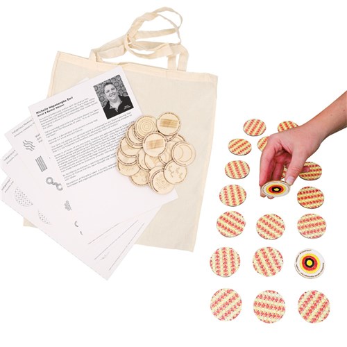 Indigenous Designed Wooden Memory Game Kit