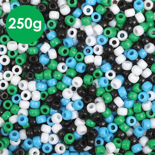 Pony Beads - Torres Strait Islands Colours - 250g Pack