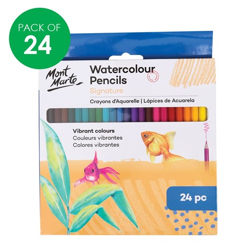 Mont Marte Watercolour Pencils - Pack of 24