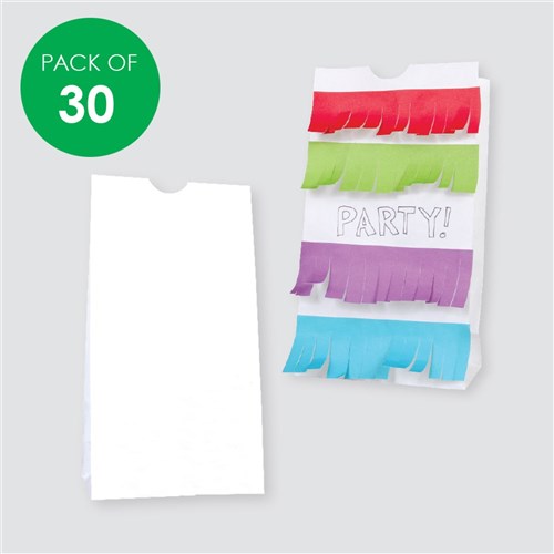 Paper Bags - White - Pack of 30
