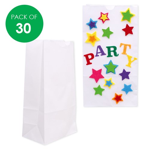 Paper Bags - White - Pack of 30