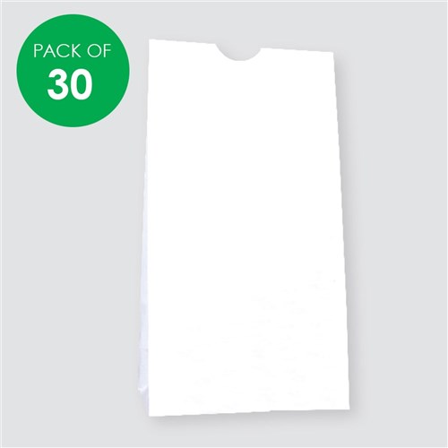 Paper Bags - White - Pack of 30