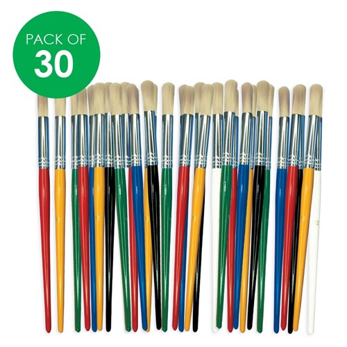 Nylon Paint Brushes - Pack of 30
