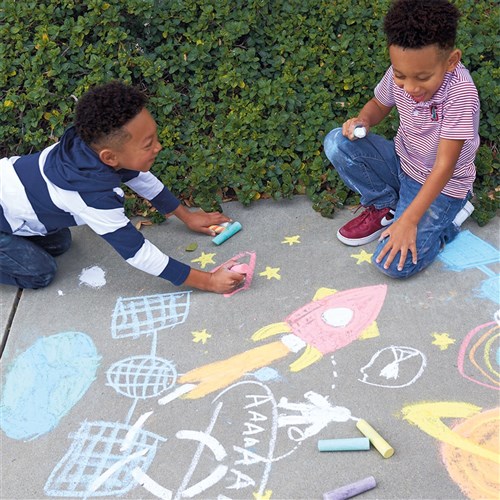 Colorations Sidewalk Chalk Classroom Pack - Pack of 126