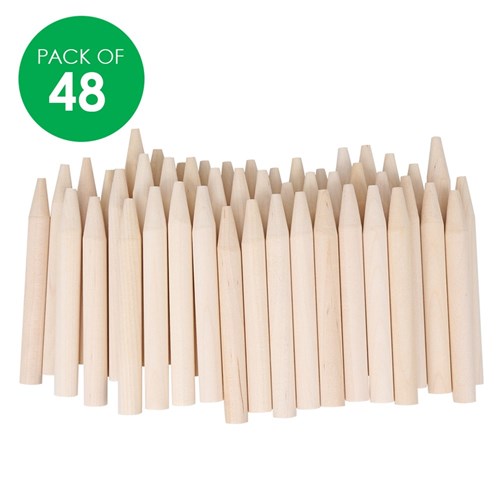 Colorations Scratch Designs Jumbo Wooden Art Sticks - Pack of 48
