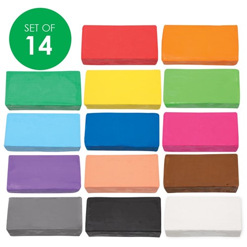 CleverPatch Modelling Clay - 500g - Set of 14 Colours