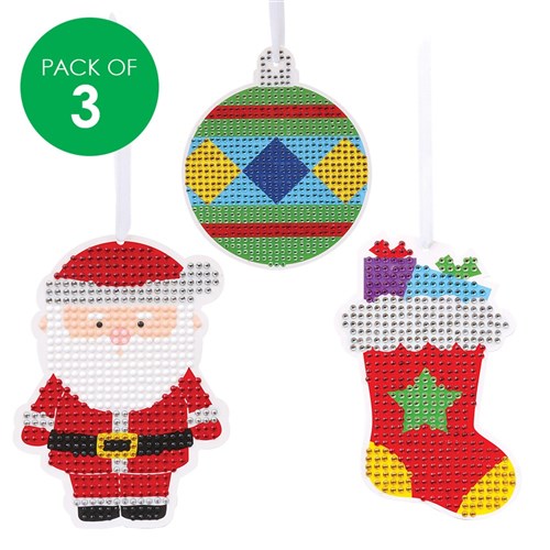 Gem Art Christmas Ornaments CleverKit Multi Pack - Pack of 3