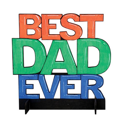 Wooden BEST DAD EVER Plaques - Pack of 10