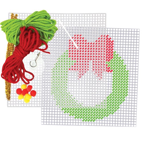 Christmas Wreath Embroidery Kit - Each