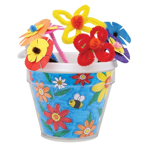 Bright Flowerpot and Flowers Kit