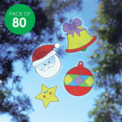 Colour Your Own Window Clings - Christmas - Pack of 80