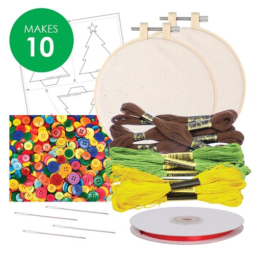 Christmas Embroidery Hoops Group Pack