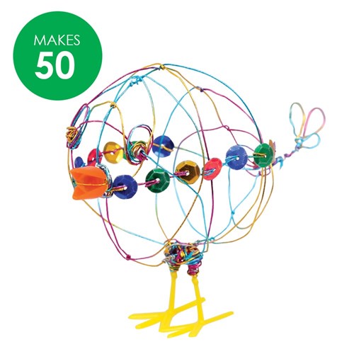 Rainbow Wire Chickens Group Pack