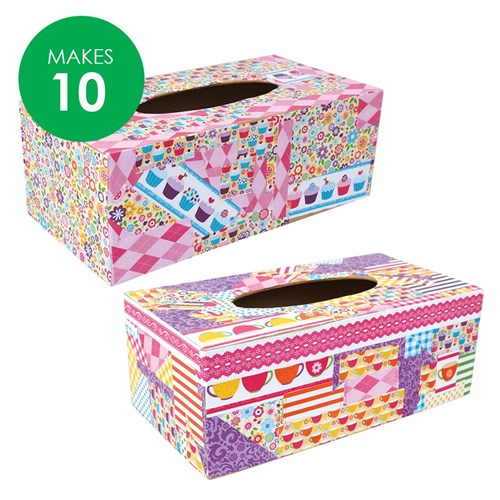Decoupage Tissue Box Holders Group Pack