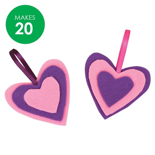 Layered Felt Hearts Group Pack