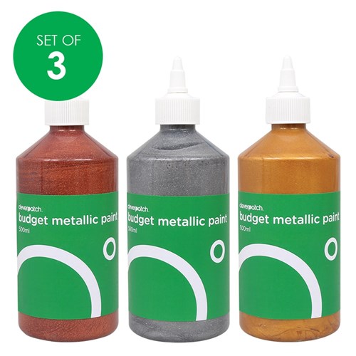CleverPatch Budget Metallic Paint - 500ml - Set of 3 Colours