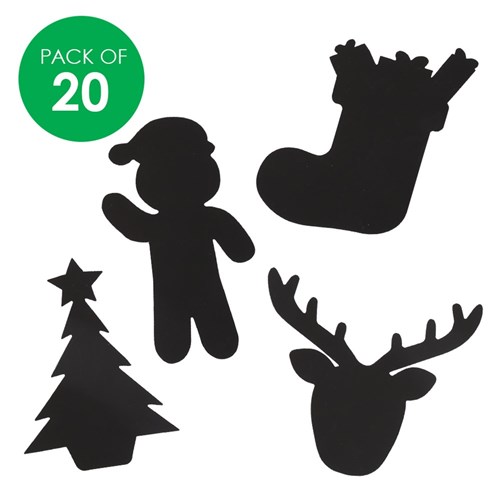 Christmas Scratch Art Stickers - Pack of 20