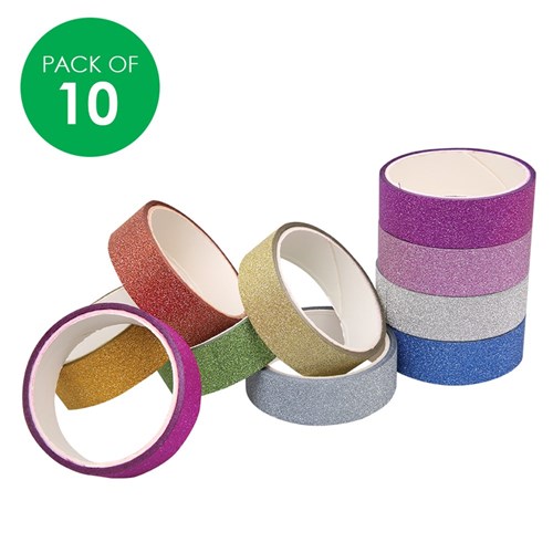 Glitter Washi Tape - Pack of 10