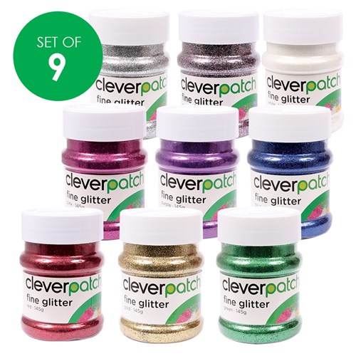 CleverPatch Fine Glitter - 145g - Set of 9 Colours