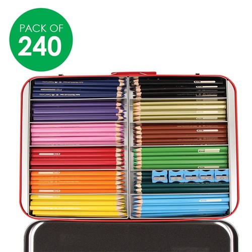 Faber-Castell Junior Triangular Coloured Pencils Classpack - Pack of 240
