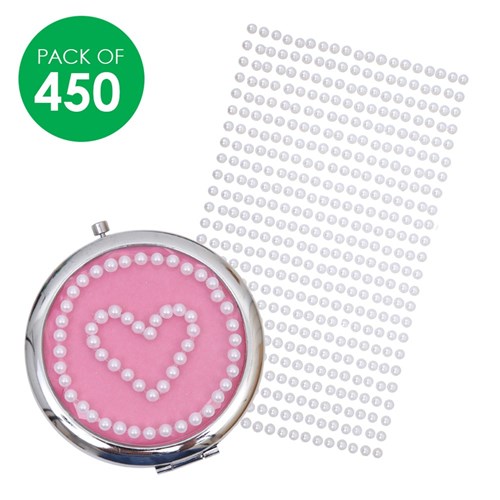 Self-Adhesive Pearls - White - Pack of 450