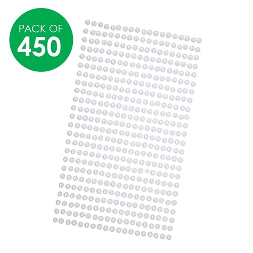 Self-Adhesive Pearls - White - Pack of 450