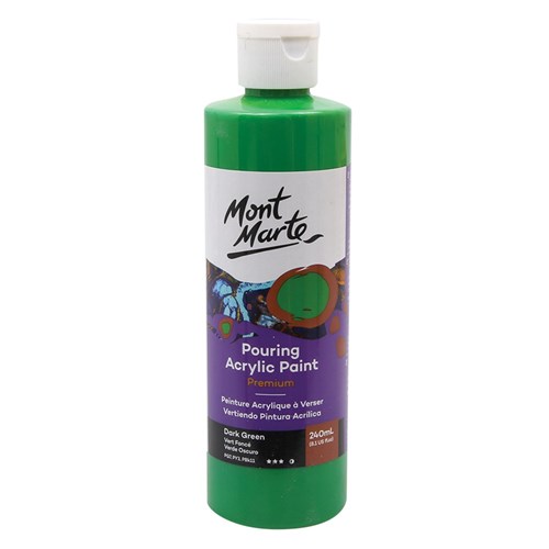 Mont Marte Acrylic Pouring Paint - Dark Green - 240ml