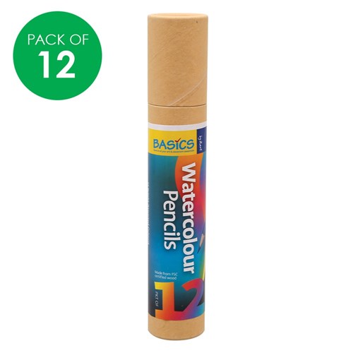 Basics Watercolour Pencils - Pack of 12