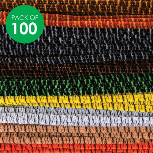 Chenille Stems - Striped - Pack of 100