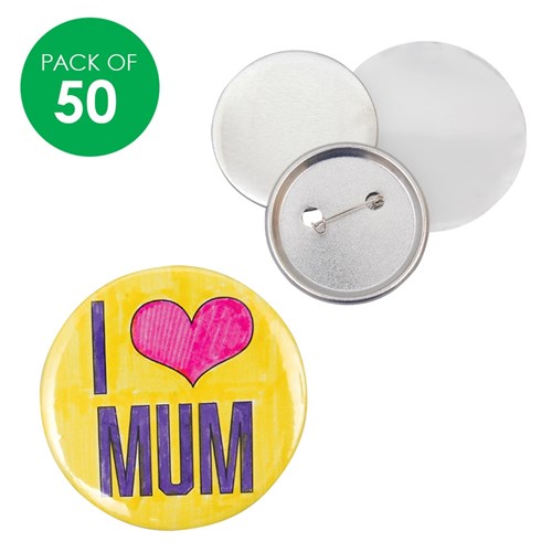 Design Your Own Metal Pin Badges - Pack of 50