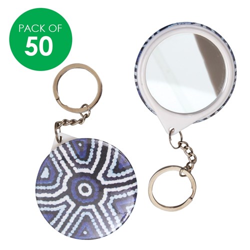 Design Your Own Mirror Keyrings - Pack of 50