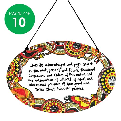 Indigenous Designed Cardboard Plaques - Pack of 10