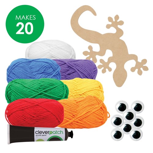 Yarn Wrapped Lizards Group Pack