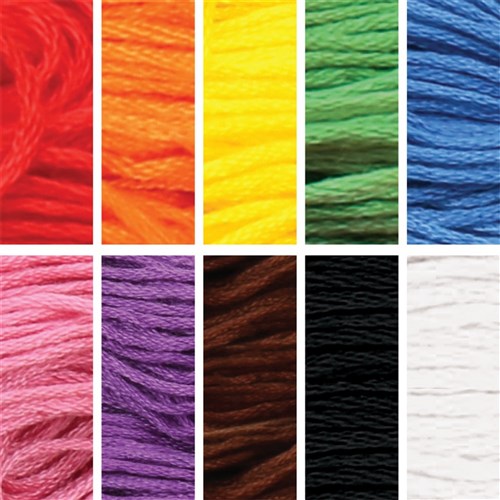 Embroidery Thread - Set of 10 Colours
