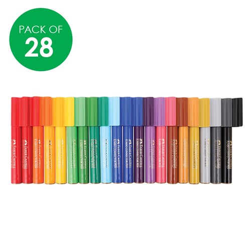 Faber-Castell Jumbo Connector Pens - Pack of 28