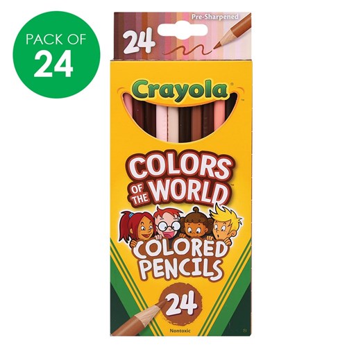 Crayola Colours Of The World Coloured Pencils - Pack of 24