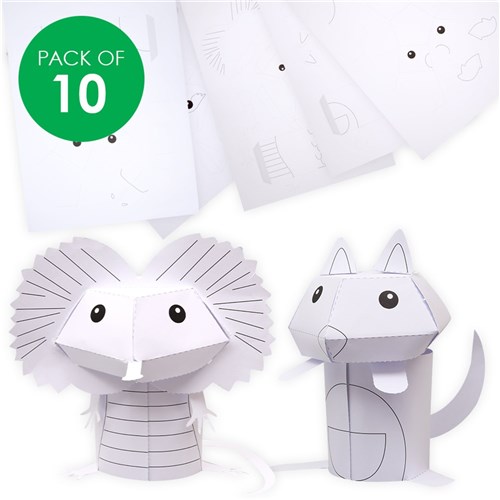 3D Paper Australian Animals - Pack of 10