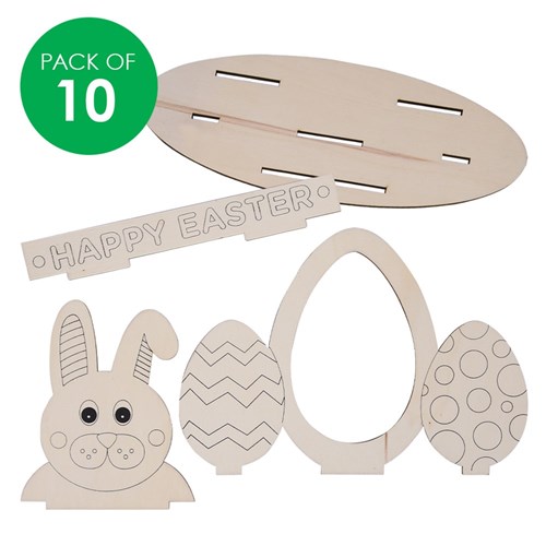 Wooden Easter Dioramas - Pack of 10