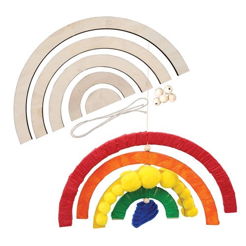 Wooden Rainbow Mobile - Each