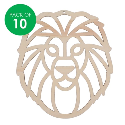 Wooden Sun Catcher Frames - Lion - Pack of 10