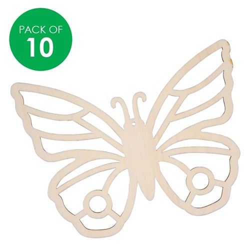 Wooden Sun Catcher Frames - Butterfly - Pack of 10