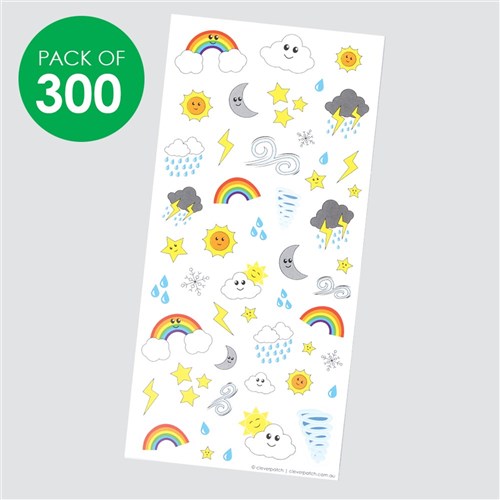 Weather Stickers - Pack of 300