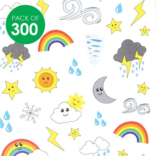 Weather Stickers - Pack of 300