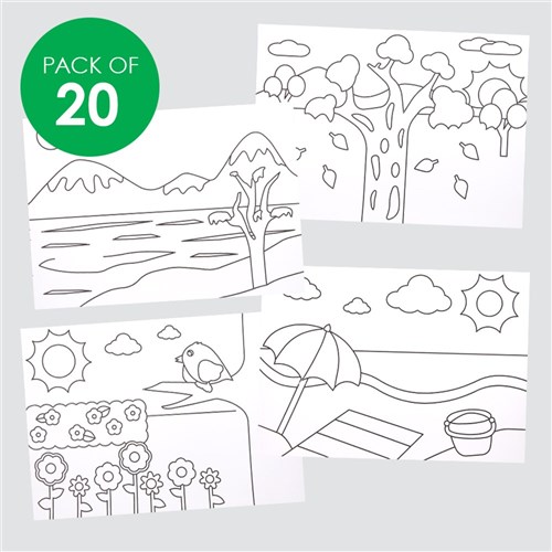 Seasons Sand Art Sheets Pack of 20 CleverPatch CleverPatch Art & Craft Supplies