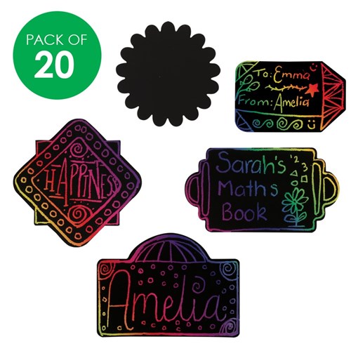 Scratch Art Stickers - Pack of 20