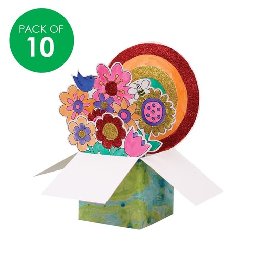 3D Colour In Pop Up Cards - Pack of 10