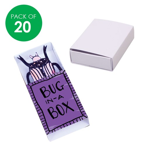 Cardboard Match Boxes - White - Pack of 20