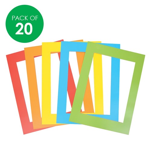 Bright Cardboard Frames - A4 - Pack of 20