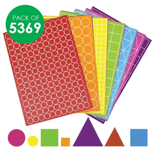 Mosaic Sticker Shapes - Pack of 5,369 Stickers
