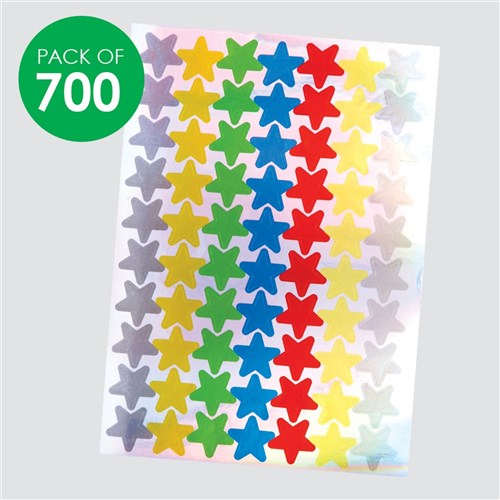 Metallic Star Stickers - Pack of 700